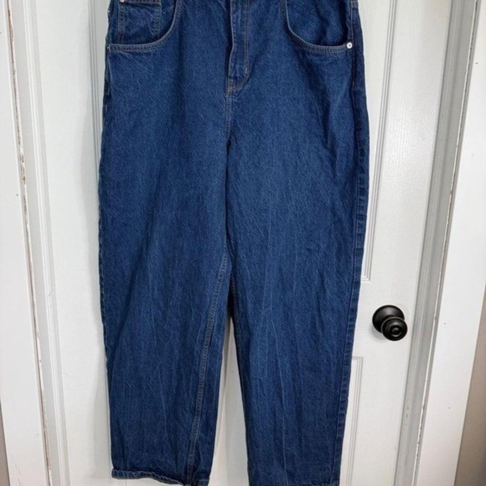 BDG Urban Outfitters Baggy Skate Jeans Blue Dark Wash High Rise‎ Wide Leg 29x29